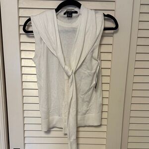 French Connection cashmere blend Cream Sleeveless Knit Top